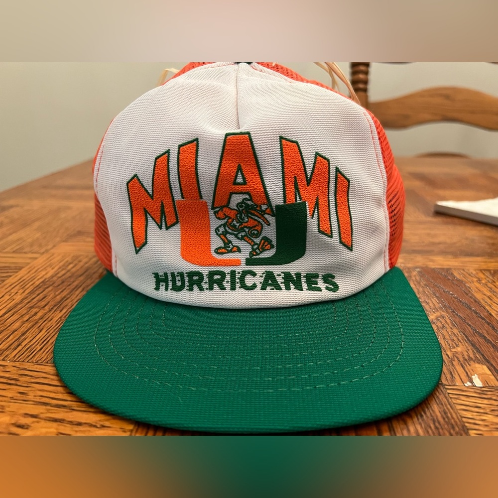 Miami hurricanes vintage trucker hat
